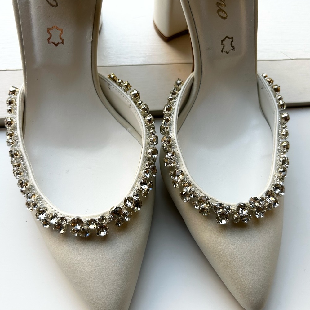 Handmade Block Heels with Rhinestones - Picture 13 of 16